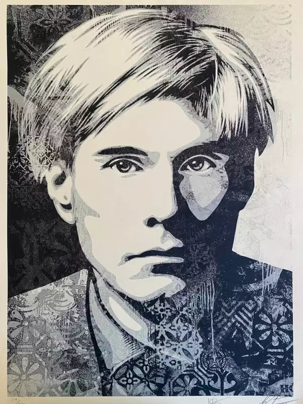 Shepard Fairey + Karen Bysedt, Warhol Collage (Silver) Limited Edition  2023